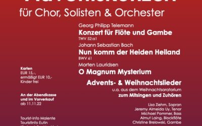 04.12.22 Adventskonzert Neukirchen mit Solisten, Orchester, Kammerchor und Jugendchor Holsteinische Schweiz