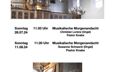 11.08.24 Musikalische ORGEL-Andacht an der historischen Wiese-Orgel